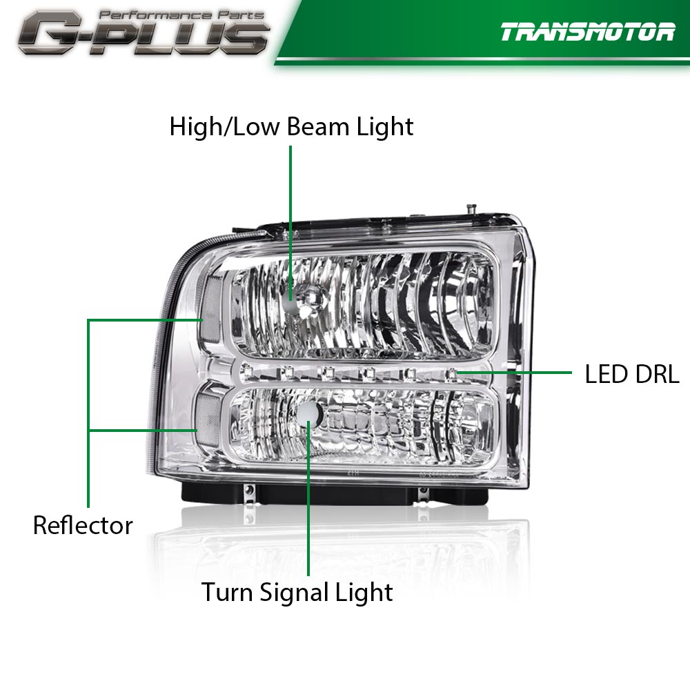 LED DRL CHROME HOUSING - Bright and Beautiful 05-07 Fuzhou Edition F250 F350