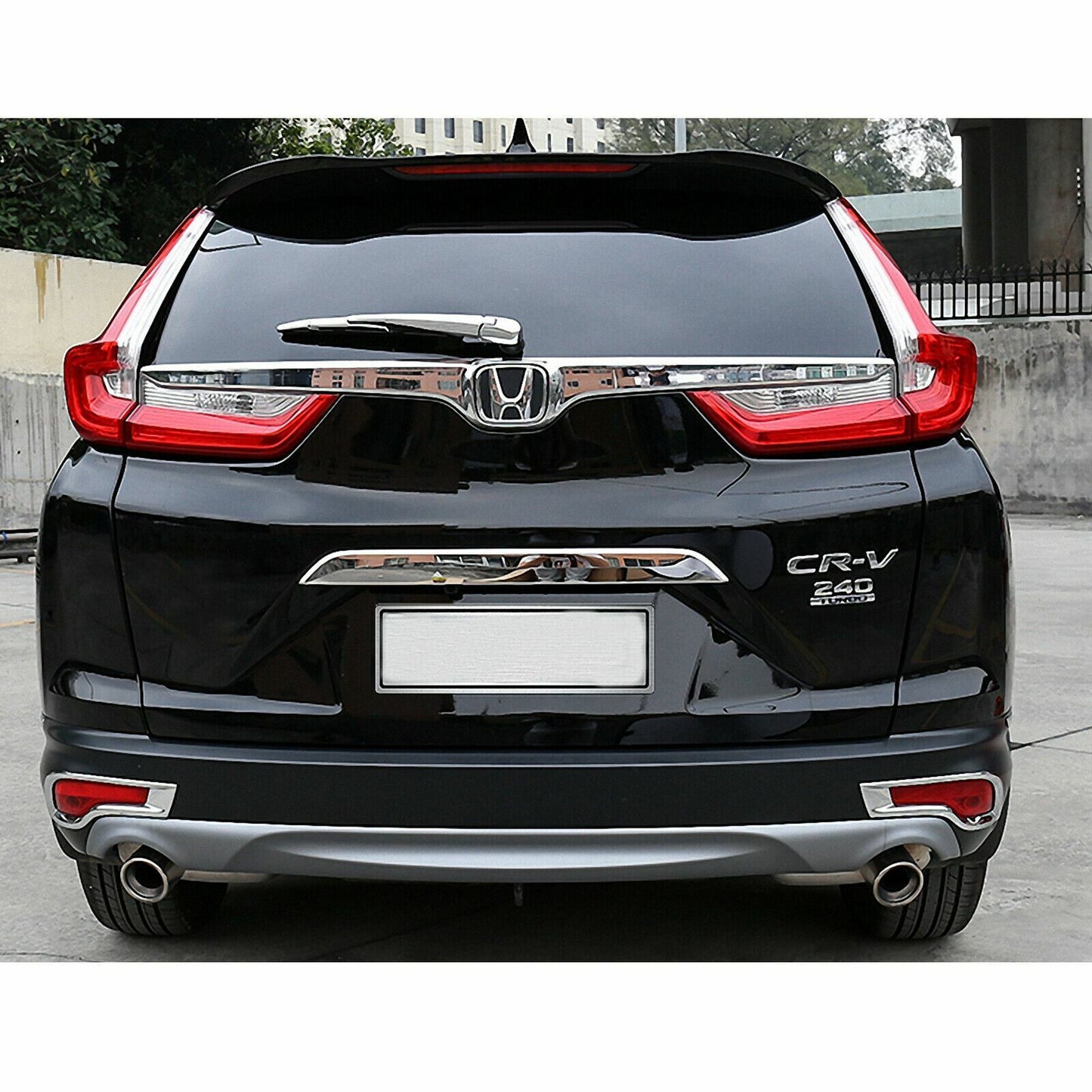 for Honda CR-V 2017-2019 Chrome Rear bumper Fog Light Lamp Reflector Cover Trim