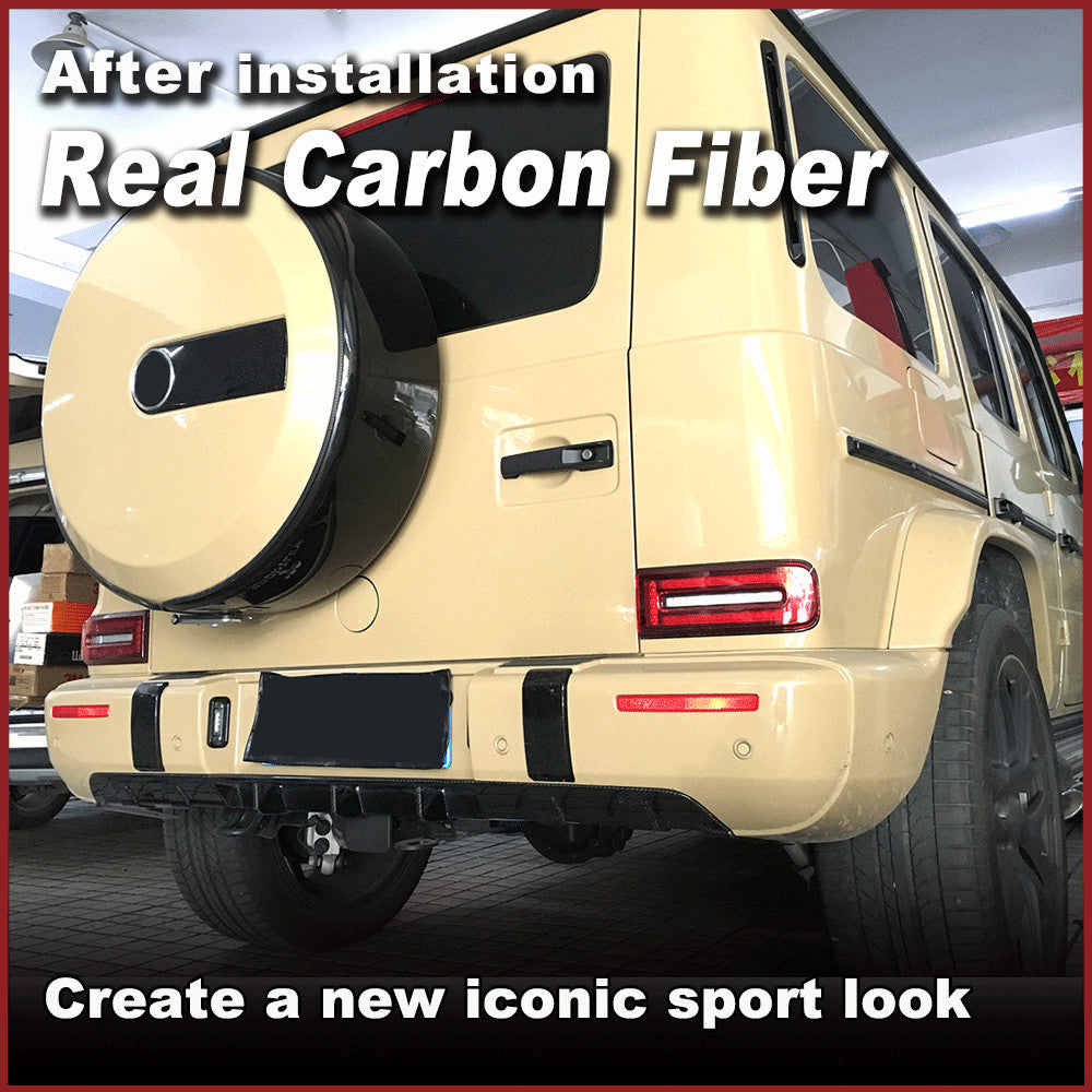 Fit for Mercedes-Benz W463 G63 2019-20 REAL CARBON Rear Bumper Diffuser Lip
