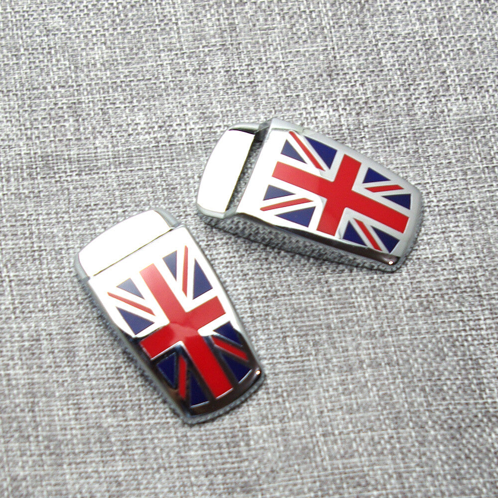 for MINI Cooper (2Pcs) Union Jack Windshield Washer Jet Spray Nozzle Decor Cover