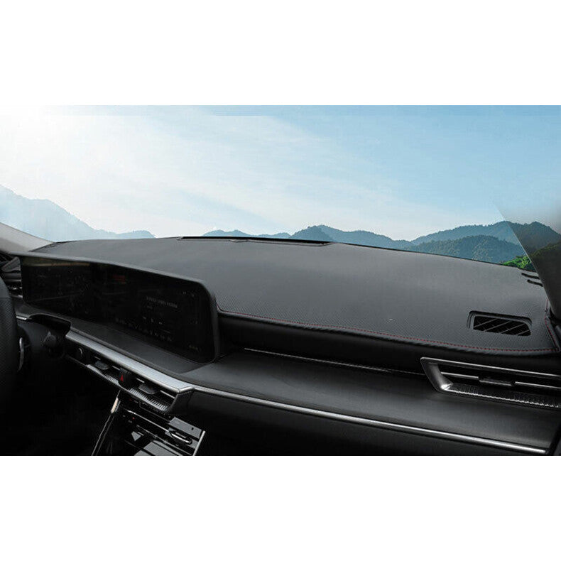 for Kia K5 2021-2023 Leather Black Dash Mat Dashboard Cover Pad Sun Shade Carpet