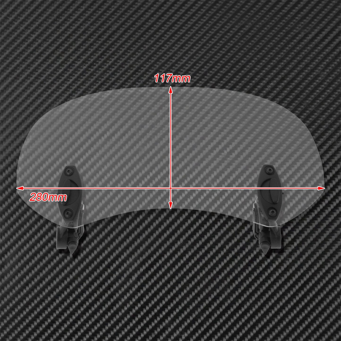 Clear Motorcycle Clip On Adjustable Windshield Windscreen Extension Deflector