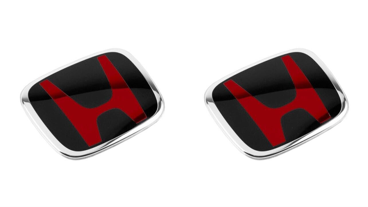 3-piece set, style, red and black, front and rear red badges, for sedans, 2018-2021.