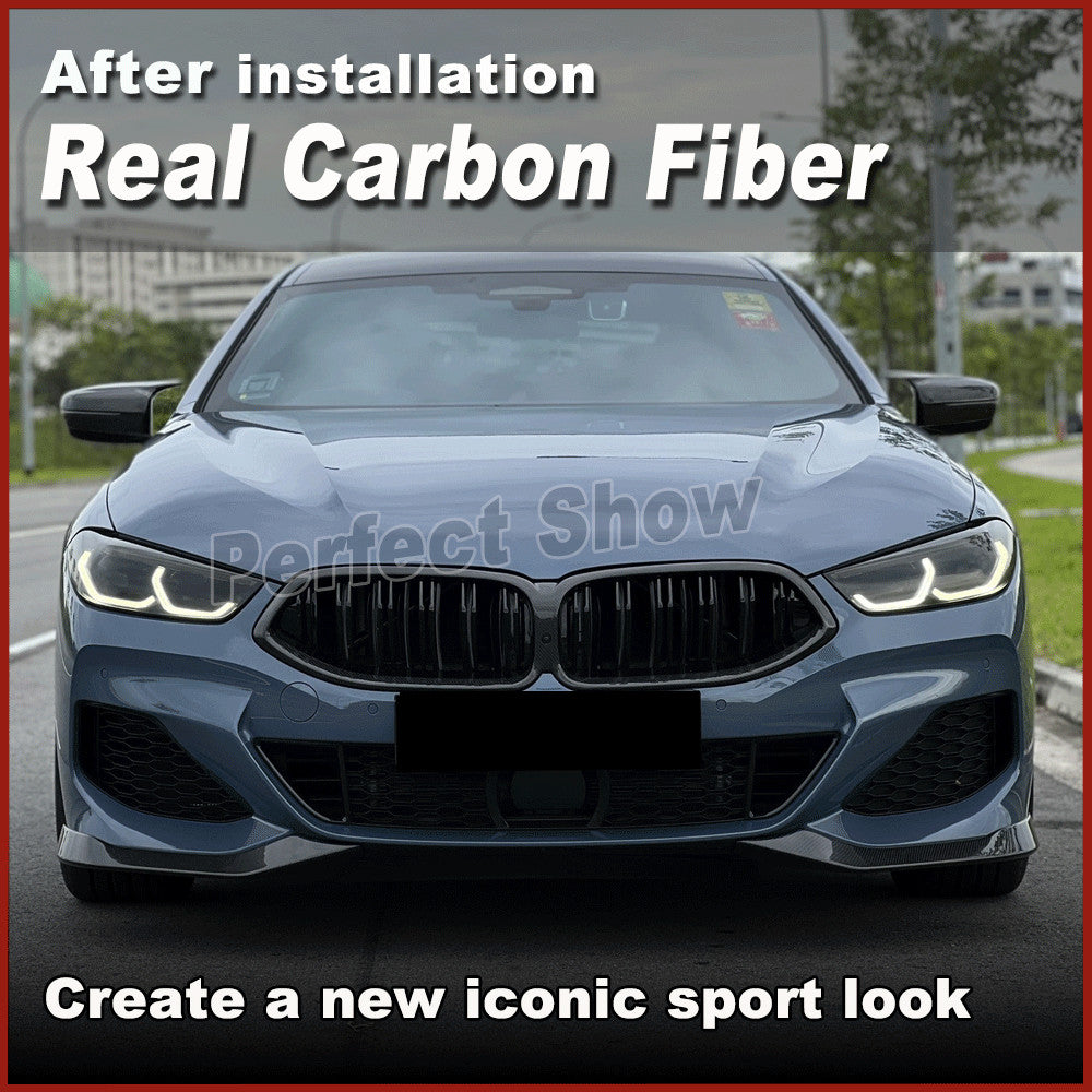 for BMW 8 Series G14 G15 G16 M850i M-Sport Real Carbon Front Bumper Lip Splitter
