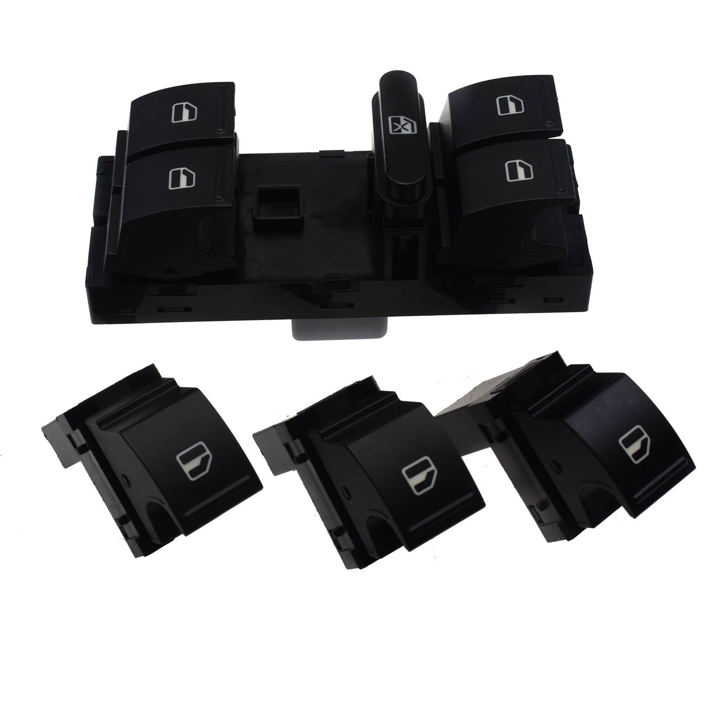 The brand new power window switch is suitable for Golf , for Jetta , and for Passat models 1K4959857B and 7L6959855B. n