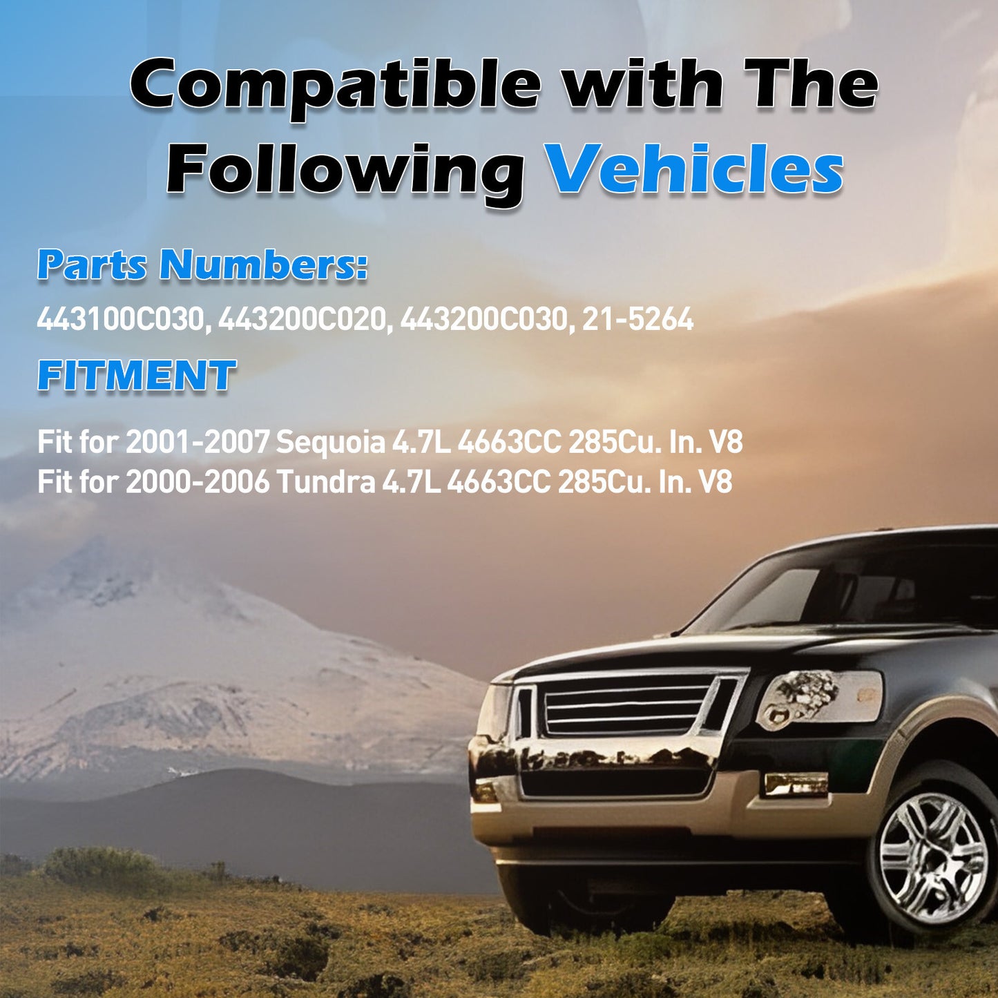 Power Steering Pump with Pulley 21-5264 for Toyota Sequoia Tundra 00-07 4.7L V8