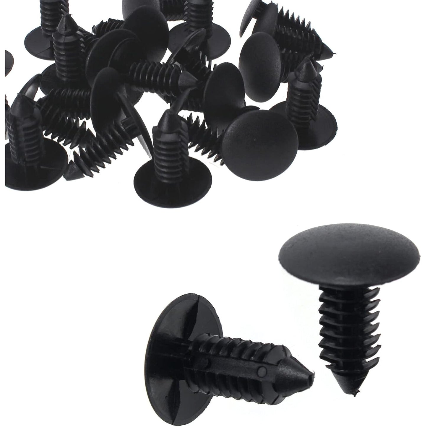100X 8mm Bumper Clips Auto Car Hole Plastic Rivets Fastener Fender Push Pin NEW