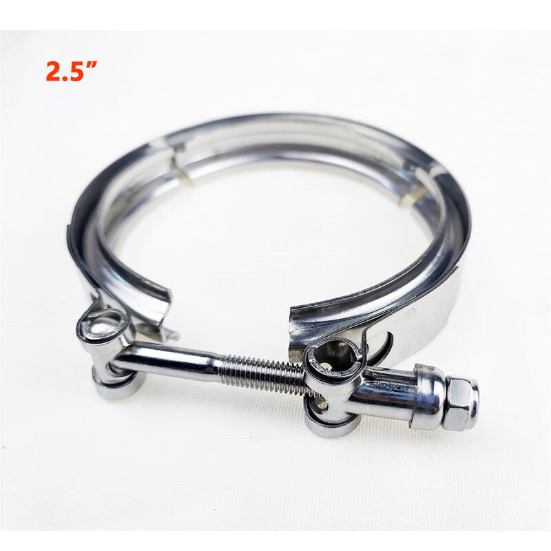 2.5 Universal Stainless Steel V-Band Clamp for Turbo Downpipe Exhaust Pipe