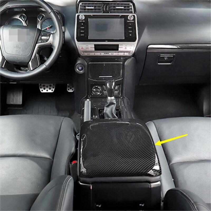 for Toyota Prado FJ150 2010-21 Carbon ABS Central lArmrest Box Panel Cover Trim