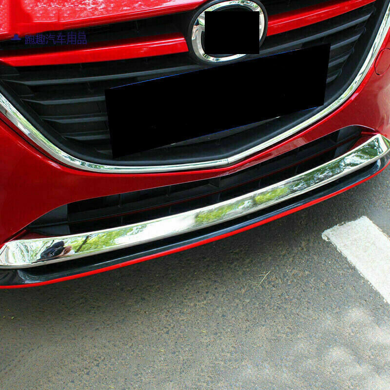for Mazda 3 Axela 2014-2016 Chrome ABS Front bumper Lower grille lip cover Strip