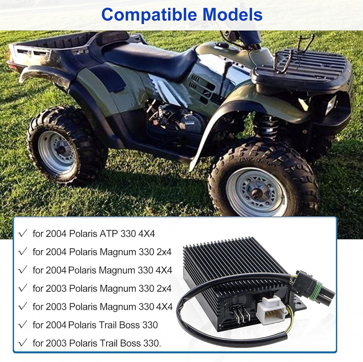 Electronic control module 4010944 is suitable for Polaris 330 Trail Boss, Magnum, and ATP. - Read Q