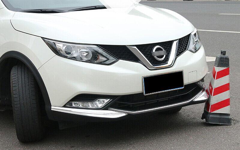 Fit for Nissan Rogue Sport 2017-2021 Chrome Front Bumper Side Spoiler Cover 2pcs