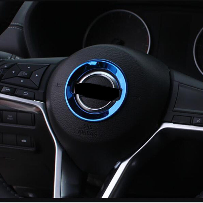 Blue steel Steering Wheel Decoration Cover Trim for Nissan Altima 2019-2021