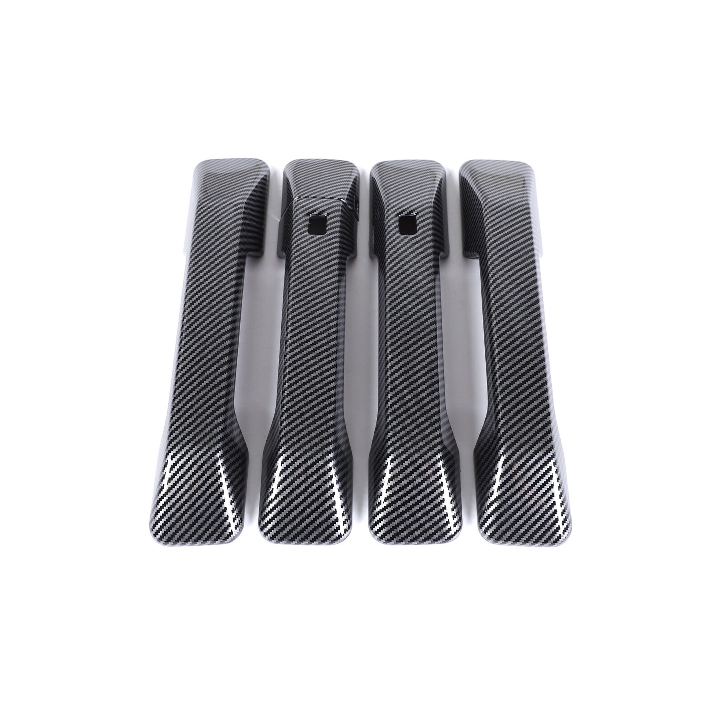 Suitable for 2024+ modern Santa Fe door handle cover decorative plastic faux carbon finish - n