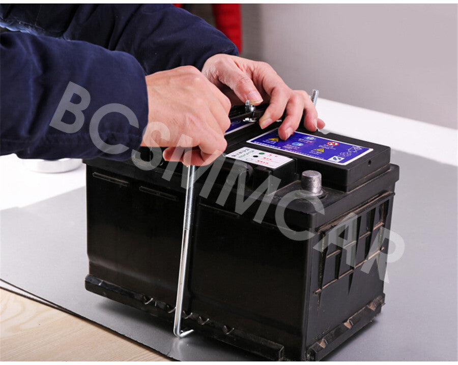 28cm Battery Tray Bracket Storage Battery Holder W/Tray Mount Hold Down Clamp Q