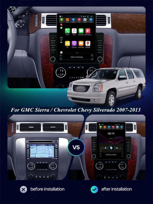 For 2007-2013 for Chevrolet Silverado for GMC for Sierra Stereo Radio 2+32GB 9.5 Carplay FM
