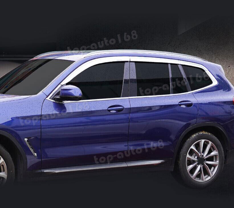 for BMW X3 2018-2024 Chrome side Window Visors Sun Rain Guard Vent Deflectors