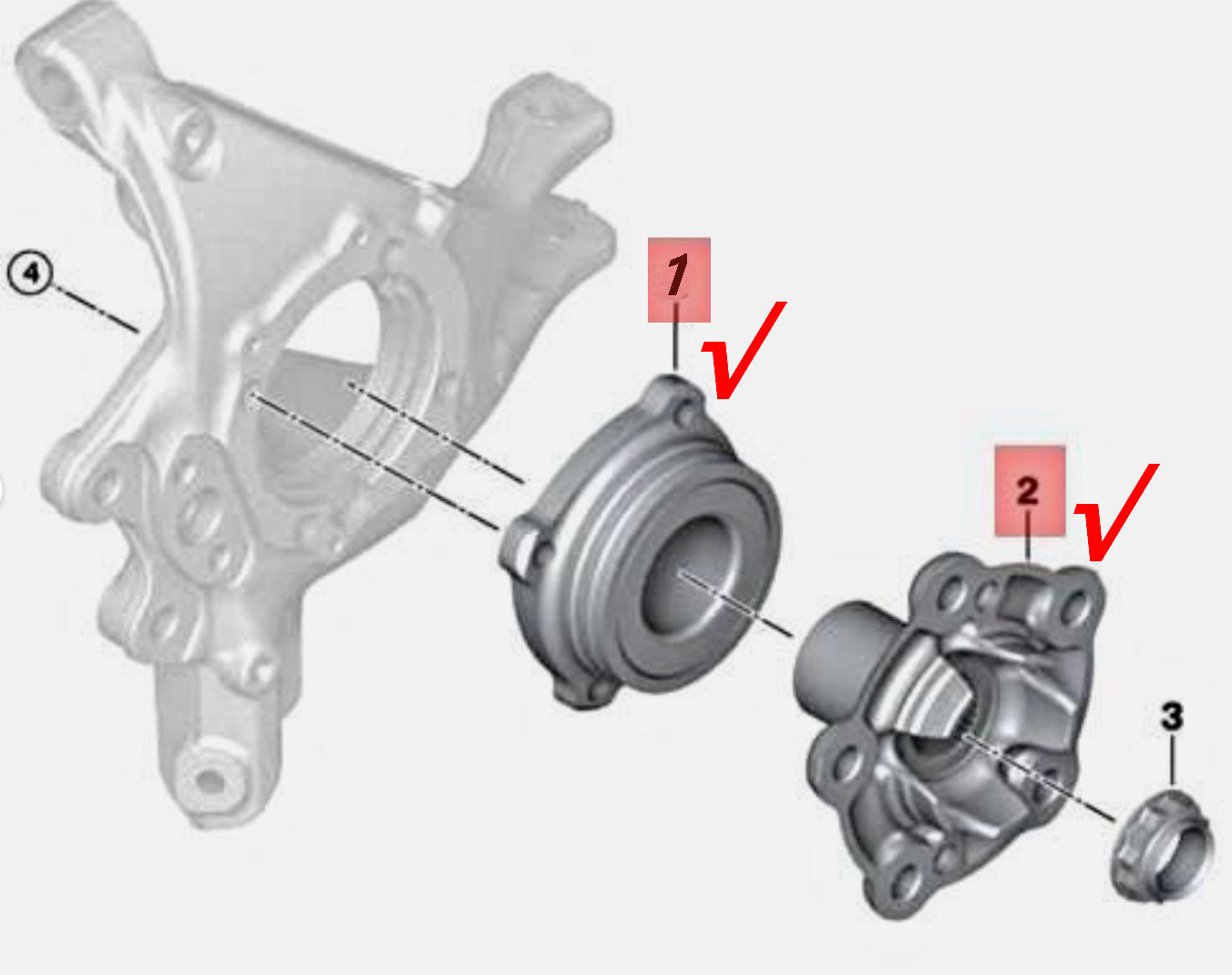 Rear Wheel Hub Bearing Assembly for BMW M2 M3 M4 GTS F80 F82 F83 33402283220