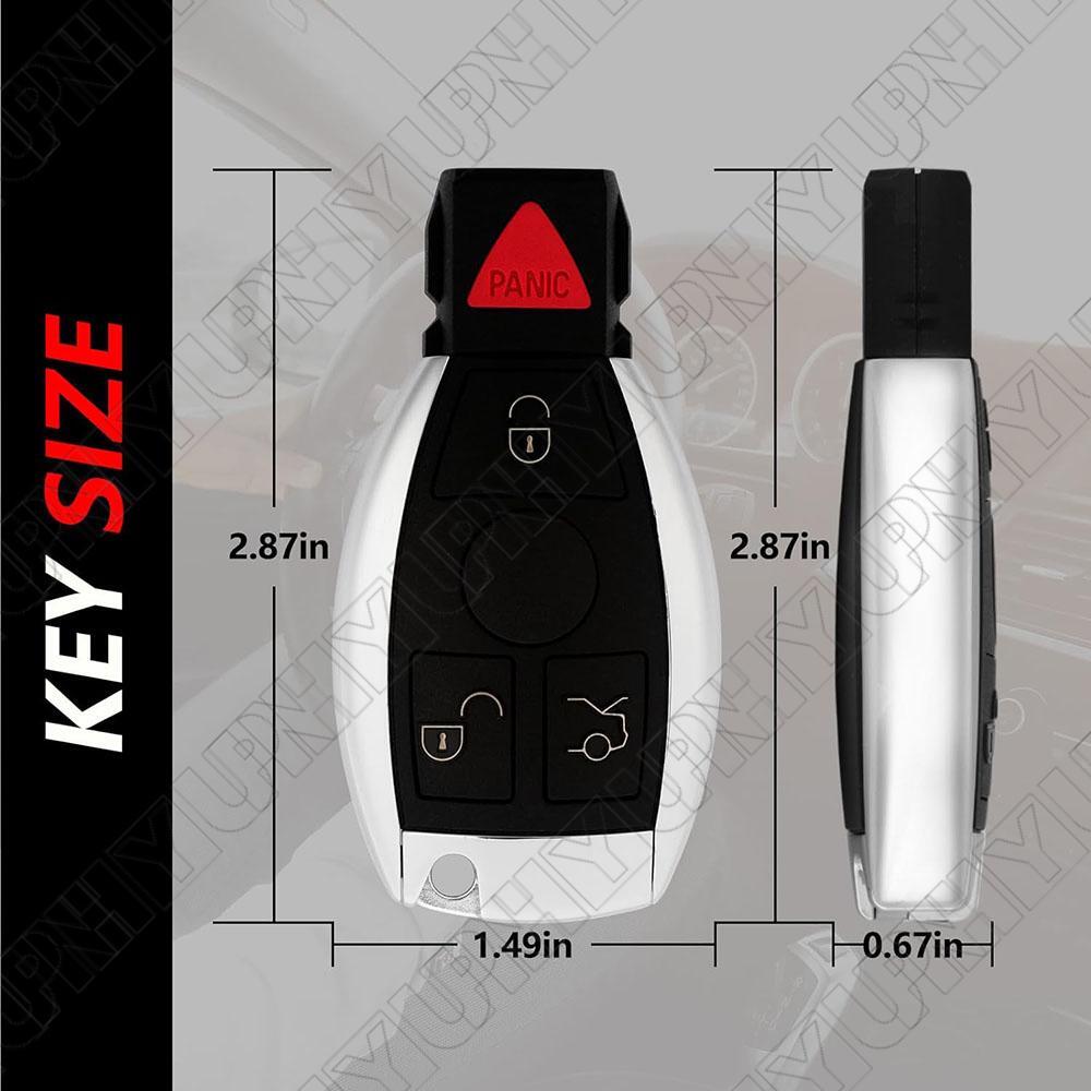 2× for Mercedes for Benz IYZ3312 for Smart Car Remote Control Key Fob (w/o programming) Q