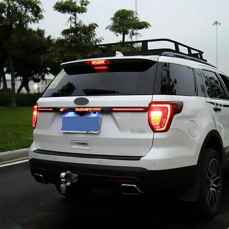 for Ford Explorer 2015-2019 Car LED Badge Rear Trunk Tailgate Molding Trim Strip