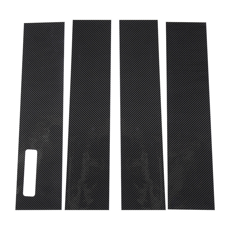 4pc Carbon Fiber Window B Pillar Post Trim Sticker Decor for Ford F150 2015-2020