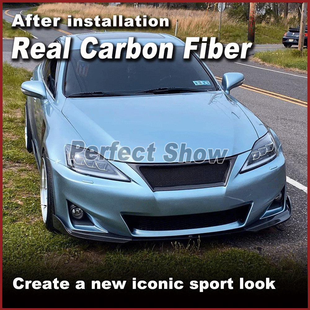 for LEXUS IS250 IS300 Sedan 11-12 REAL Carbon Front Bumper Lip Spoiler Splitter