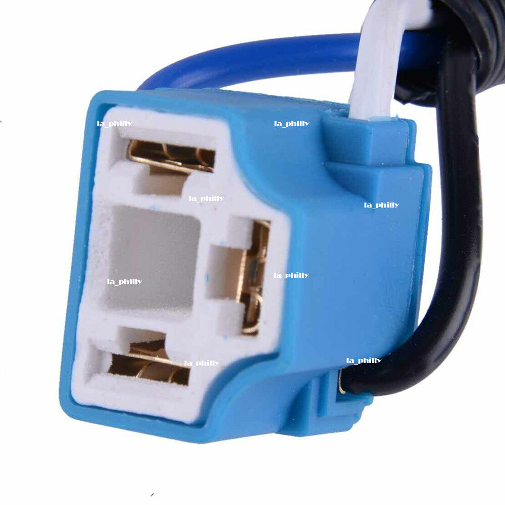 2Pcs H4 Headlight Light Bulb Angle Socket Plug Connector Wiring Harness Ceramic Q