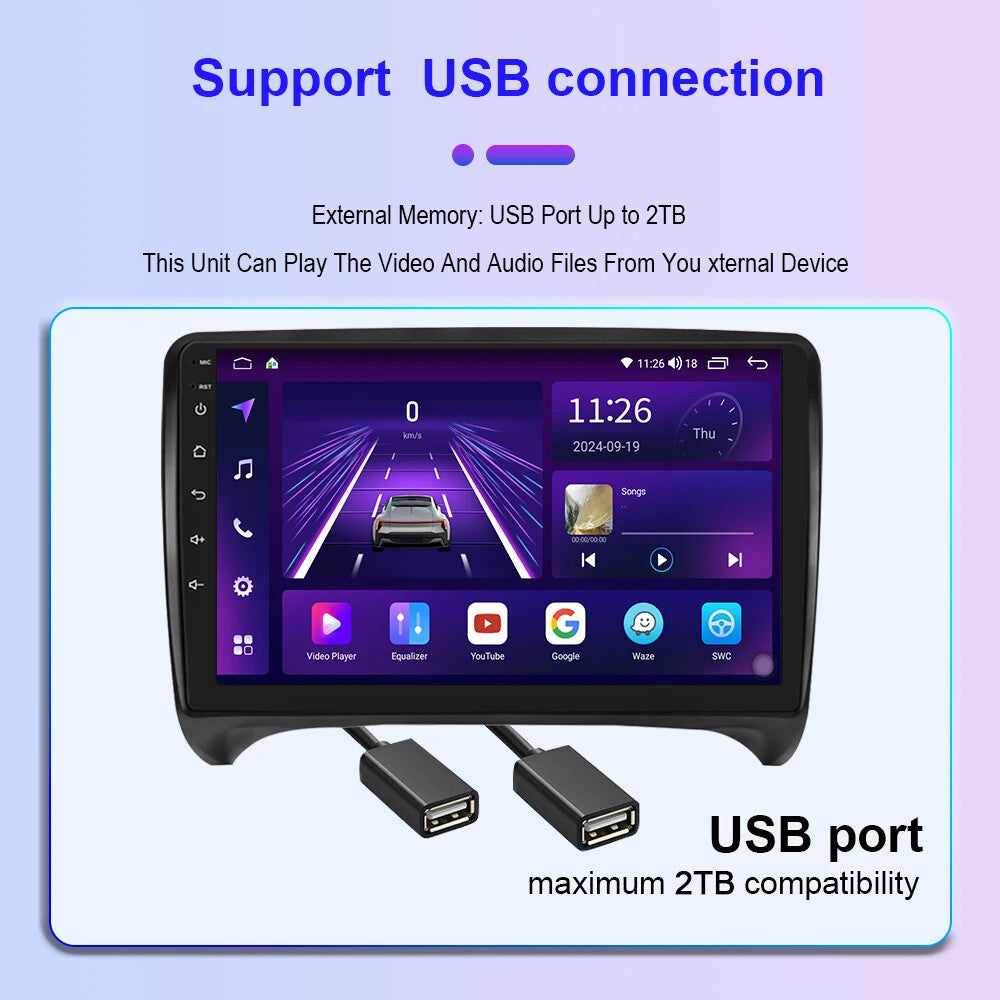 Android Carplay Car Radio for Audi TT MK2 8J 2006-2014 GPS Multimedia Player