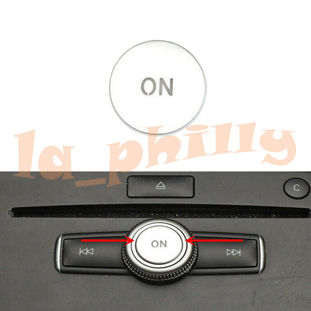 Volume Knob Button Sequins Trim for Mercedes for Benz C E Class W204 W212 GLK Silver Q