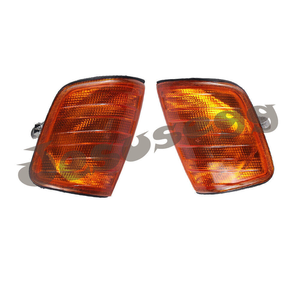 2Pcs Left + Right Front Amber Turn Indicator Signal Light Fit for Mercedes E Class Q