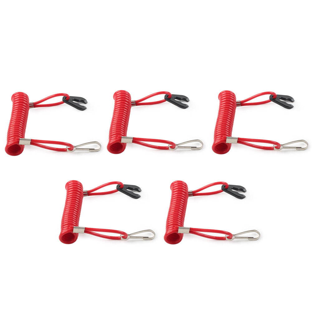 5xOutboard Kill Switch Lanyard Tether Emergency Stop Lanyard for Yamaha Evinrude