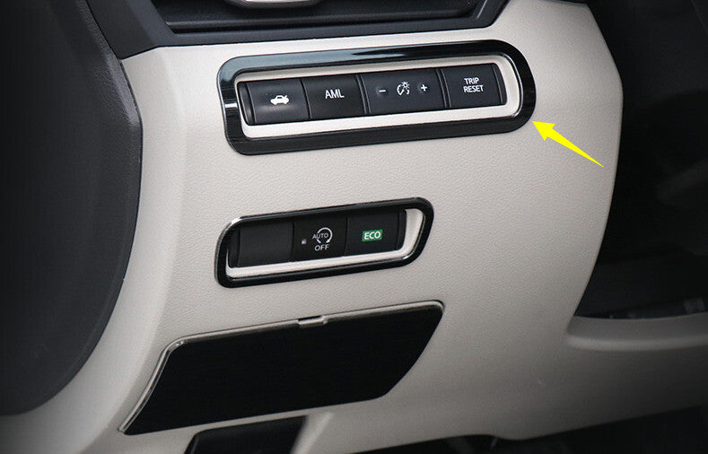 Car Headlight Button Frame Cover Trim for Nissan Altima 2019-2022 Black Titanium