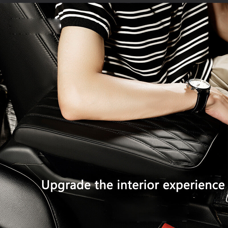 Durable 1PC Car Armrest Cover Center Console Box PU Cushion Mat Protector v