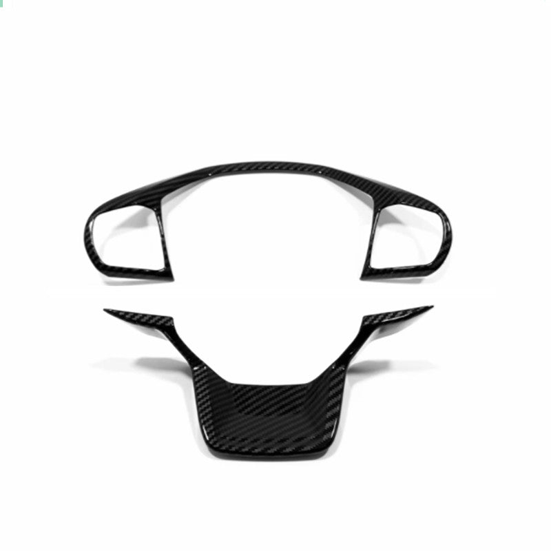 for Ford Explorer 2020-2023 Carbon Fiber Car Steering Wheel button Frame cover