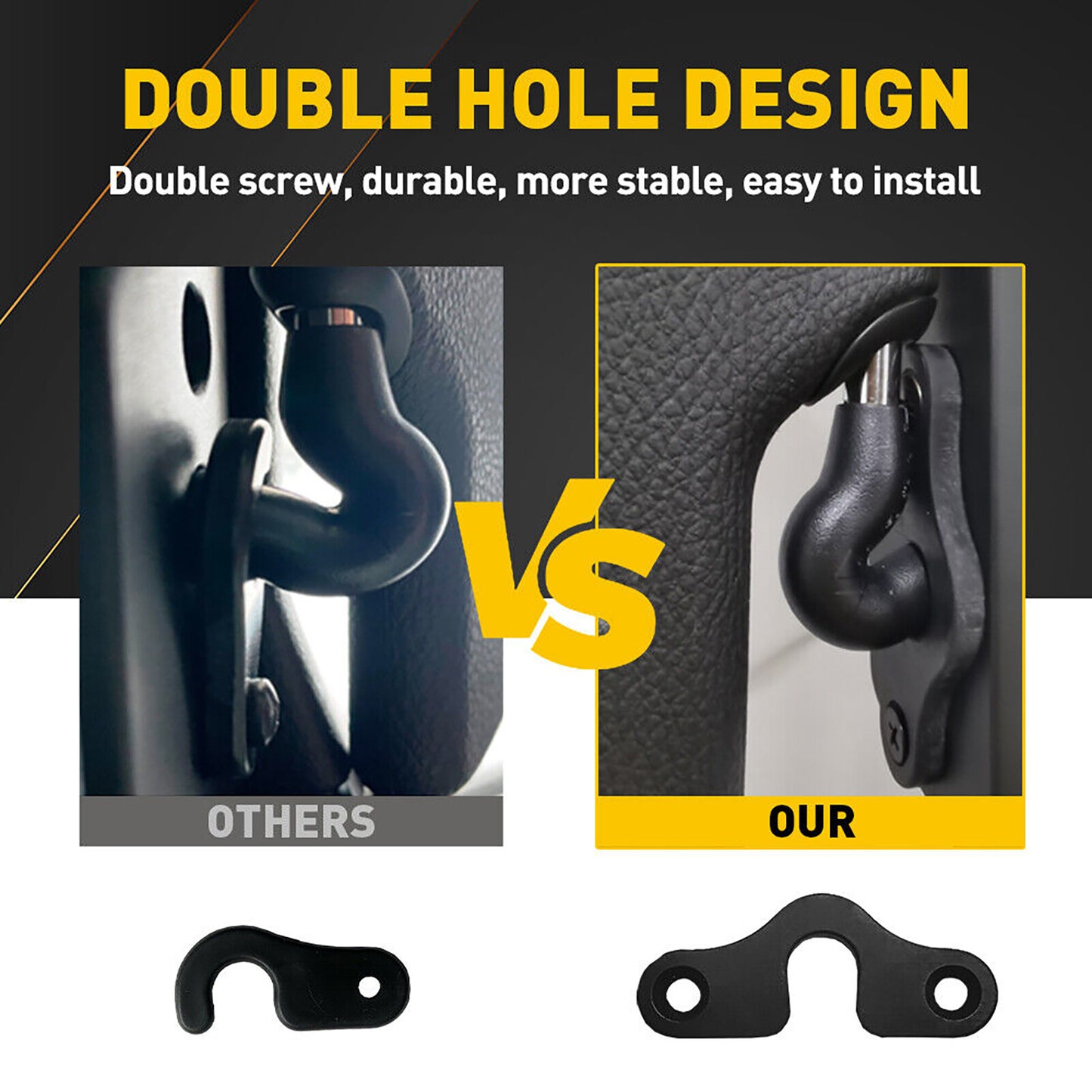 New 2Pcs Sun Visor Clips Fit for Jeep 2018 Newer JK JL JT Gladiator for Wrangler