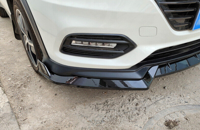 for Honda HR-V Vezel 2019-22 Bright Black Front Bumper Lip Spoiler Bodykit Refit