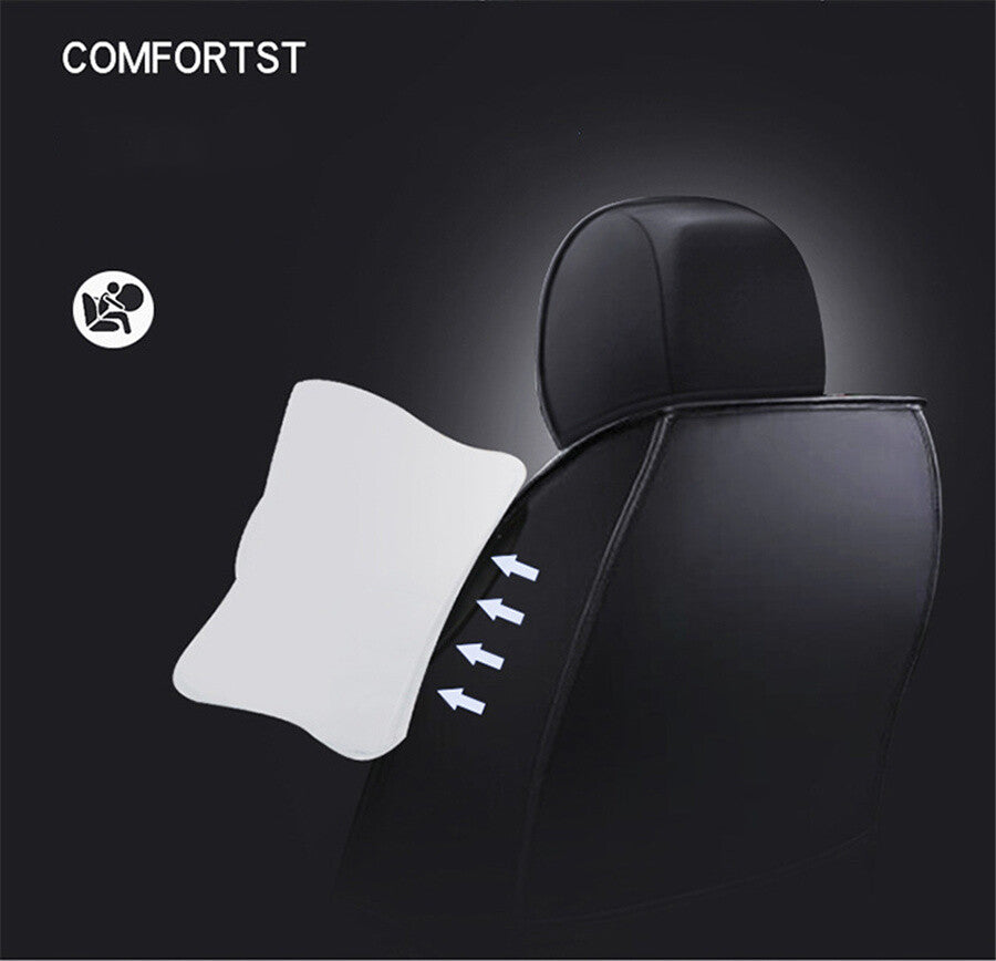 Black Car for Seat Covers Front Rear Cushions Full Set Breathable Universal US Stock Q