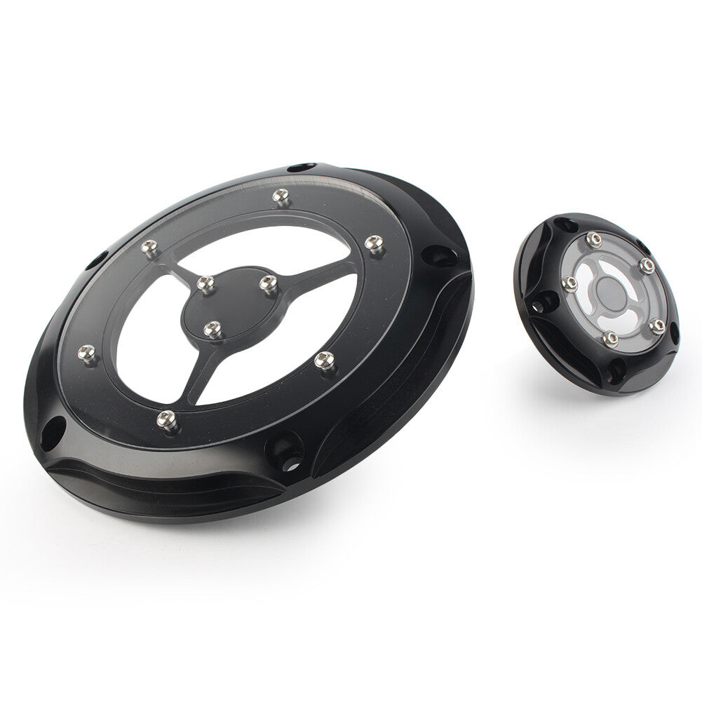 Black Derby Timing Timer Cover for Harley Road King Electra Glide Softail Q