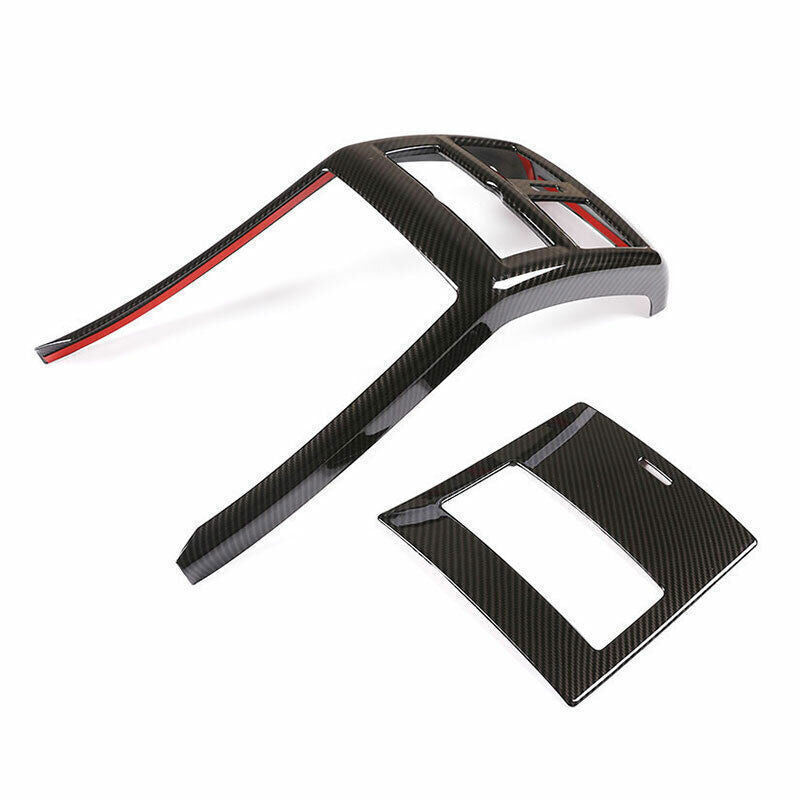 for Benz GLE GLS 2016-2019 Carbon Fiber Look Rear Air Outlet Vent Cover Trim 2P