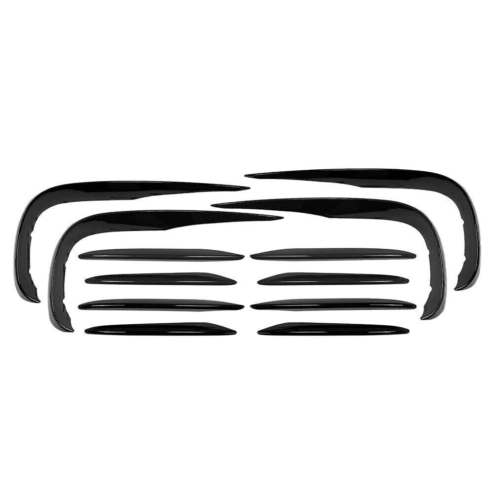 for Benz E-Class W213 Front Bumper Lip Splitter Spoiler+Fog Light Cover Trim