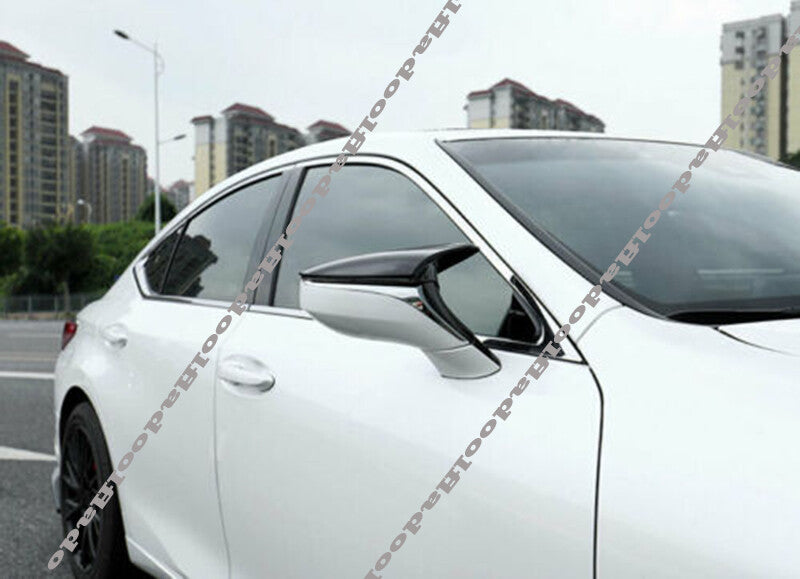 2P Gloss Black Ox Horn Rearview Mirror Decor Cover Trim for Lexus RC for ES LS LC UX