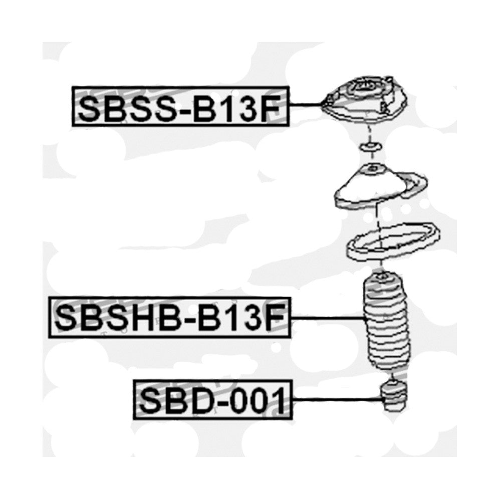 SBSS-b13f front shock absorber bracket fits for Subaru Legacy 2003-2009 20320 ag000- n