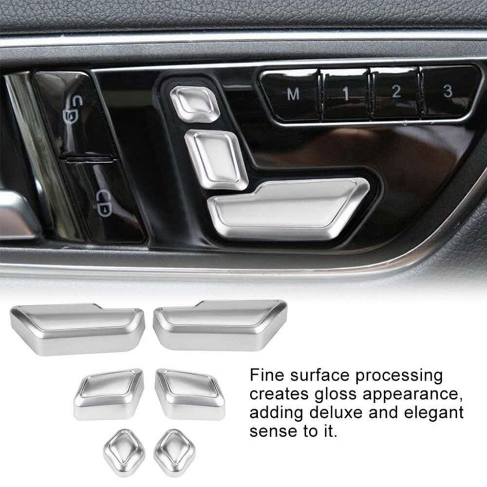 Chrome Door for seat Adjust Button Switch Cover Trim for Mercedes-Benz E Class W212