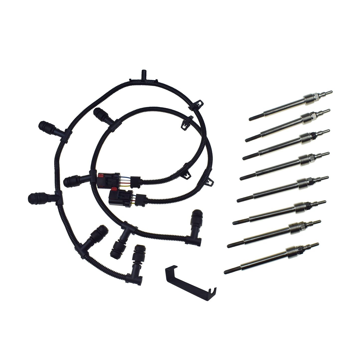 Glow Plug + Harnesses Left Right Kit for Ford F250 F350 F450 6.0L