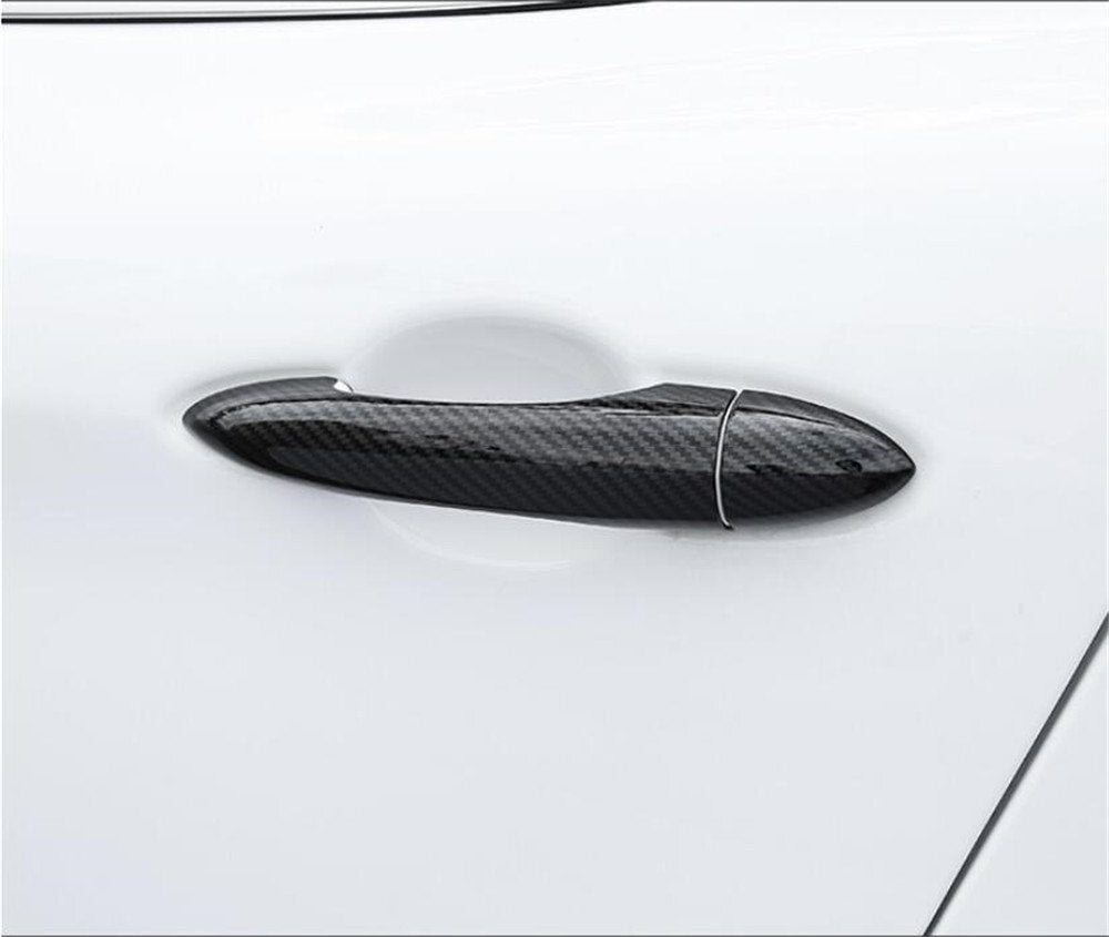 Carbon Fiber ABS Side Door Handle Cover for Alfa Romeo Giulia / for Stelvio 2017-2020