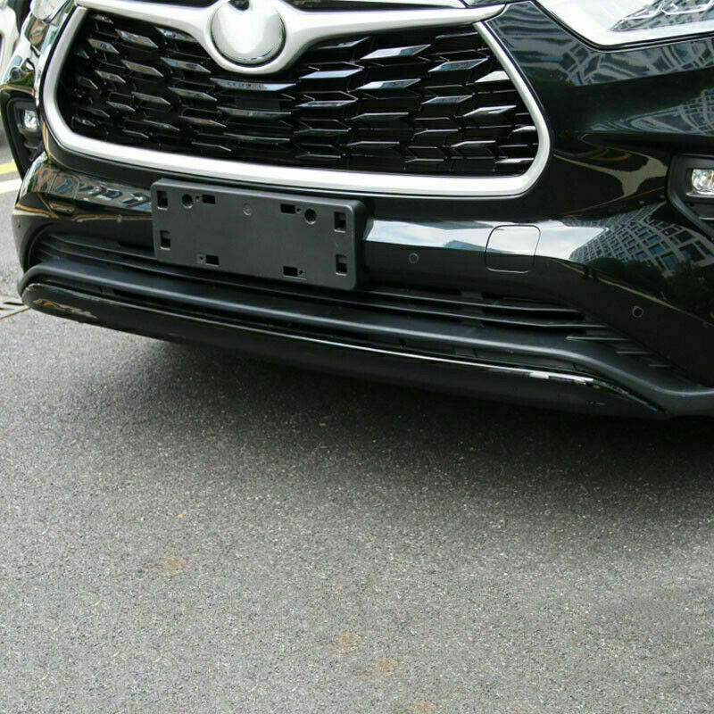For Highlander 2020-2024 Glossy Black Front Lower Bumper Lip Molding Decor Trim