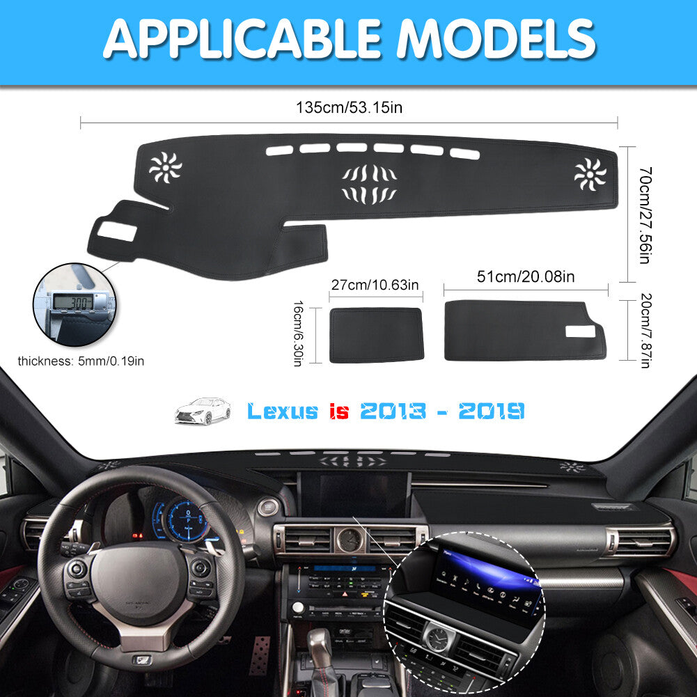 Dashmat Carpet Mat Dash Cover Pad Dashboard for Lexus IS250 IS300 IS350 2013-19 Q