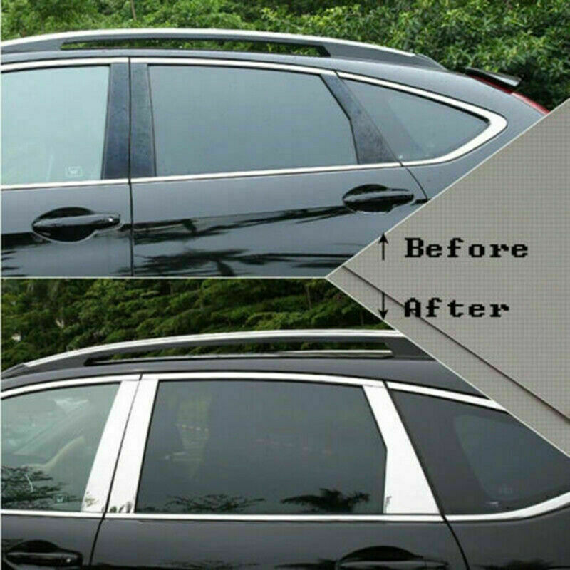 6P for Honda CRV CR-V 2017-2022 Chrome Window BC Pillar Posts Trim Door Cover