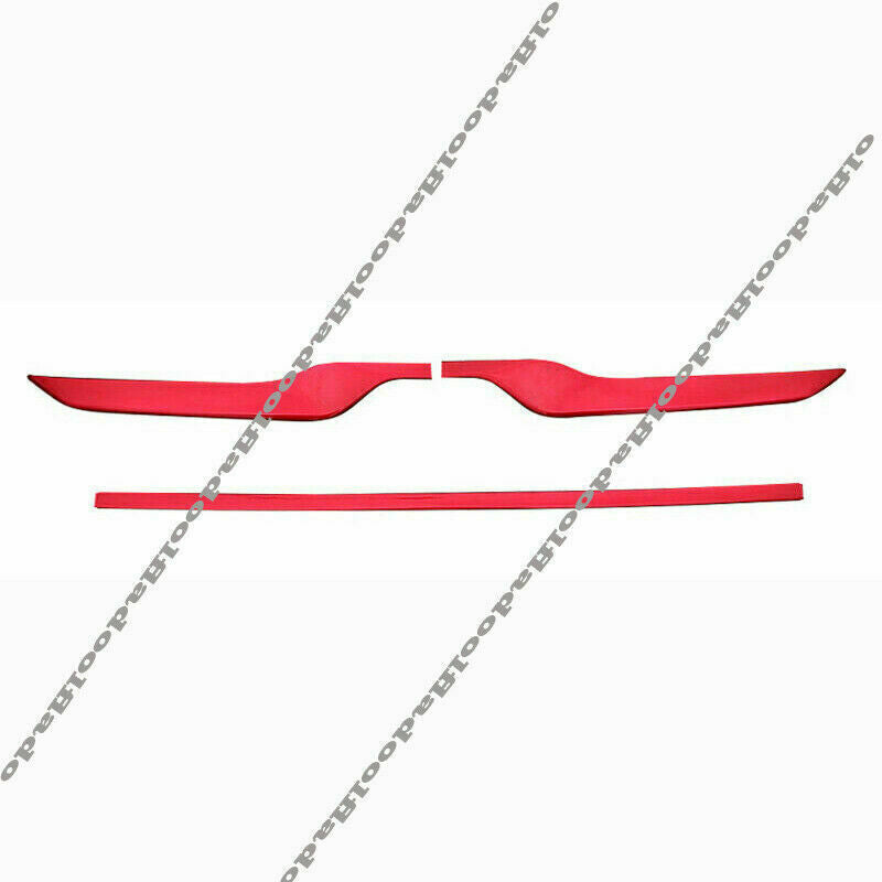 for Honda CR-V CRV 2020-2022 Glossy Red Rear Bumper Lower Strips Guard Trim 3X
