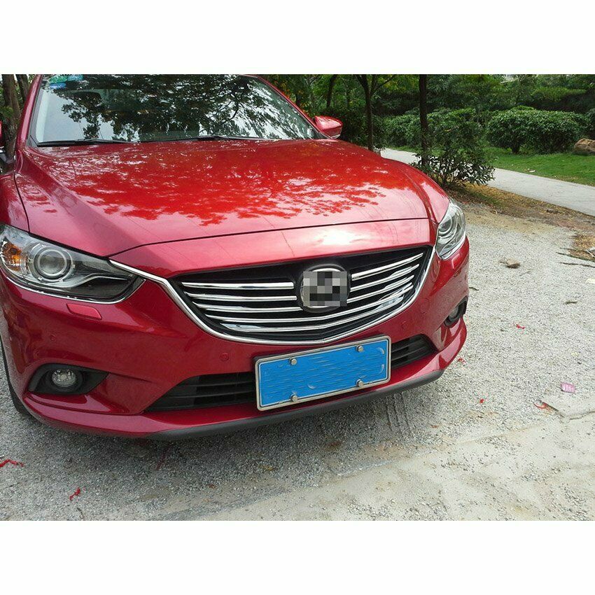 for Mazda 6 ATENZA M6 2014-2015 Chrome Style Front Center Mesh Grille Strip Trim